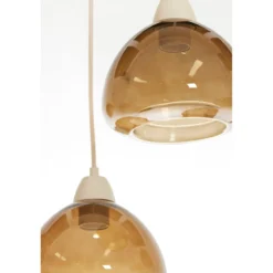 Hanglamp Bisho 5 sand/amberglass