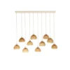 Hanglamp Bisho 10 sand/amberglas