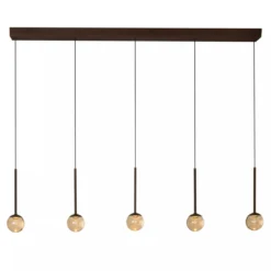 Hanglamp Calina 5-lichts koffie