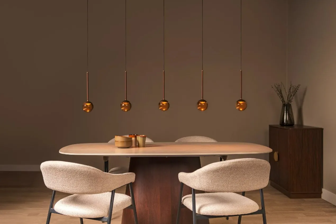 Hanglamp Calina 5-lichts koffie