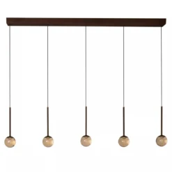 Hanglamp Calina 5-lichts koffie