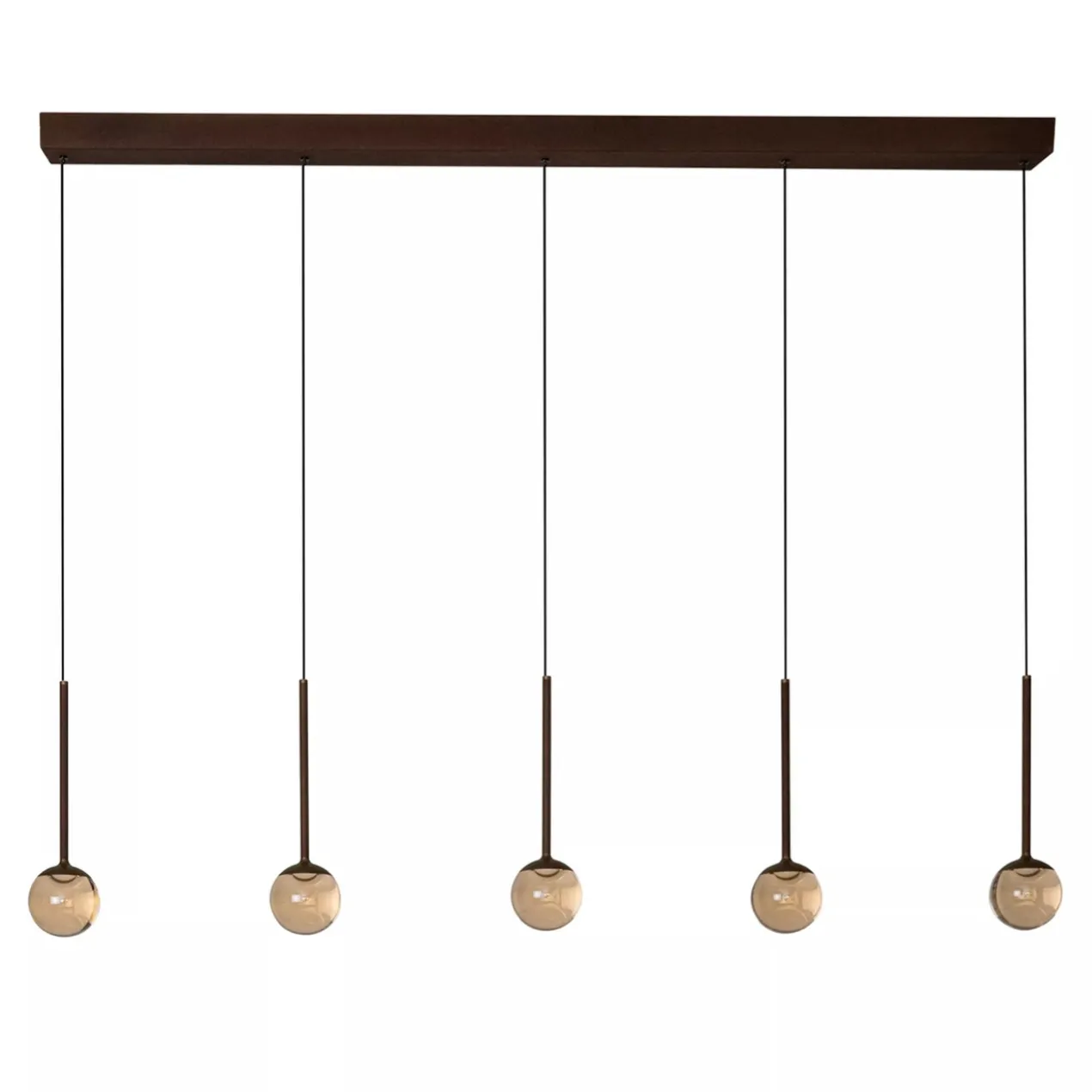 Hanglamp Calina 5-lichts koffie