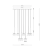Hanglamp Calina Rond 12-lichts koffie