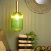 Hanglamp Danique Ø20 cm groen/messing