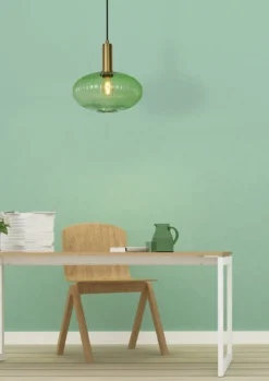 Hanglamp Danique Ø30 cm groen/messing