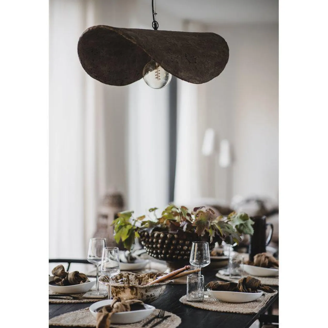 Hanglamp Disque brown