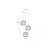 Hanglamp Esterel rond 3-lichts taupe