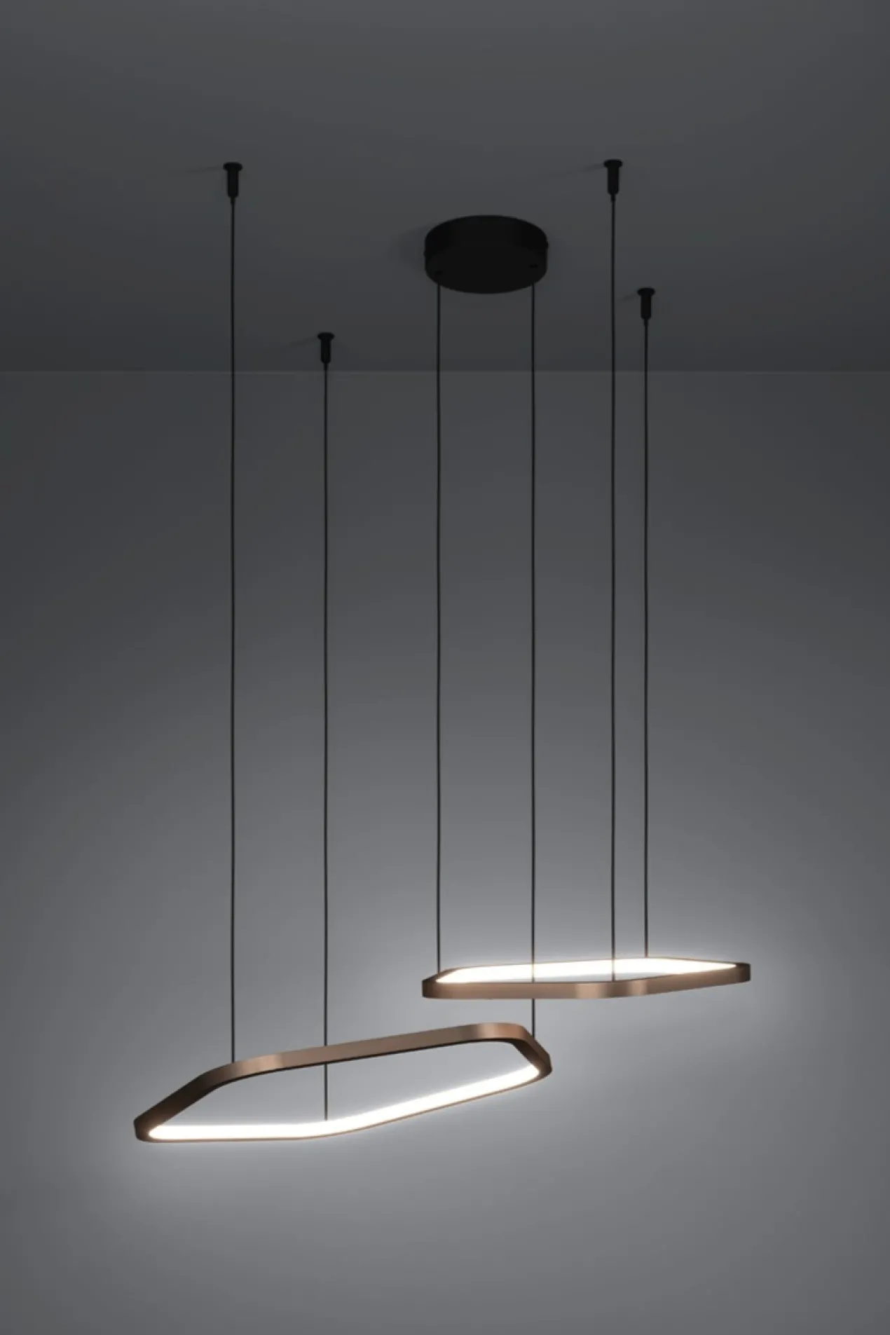 Hanglamp Estrella 2-lichts brons