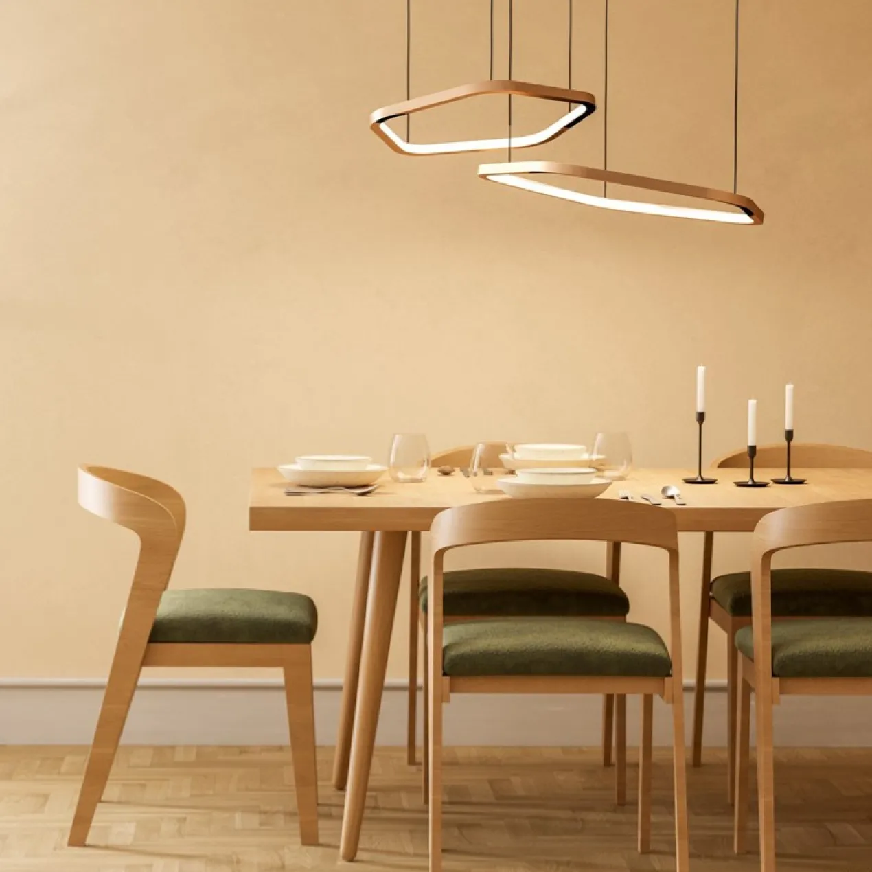 Hanglamp Estrella 2-lichts brons