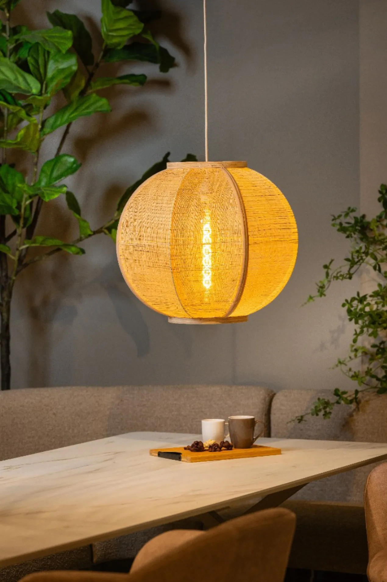 Hanglamp Fabric naturel Ø58 cm