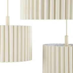 Hanglamp Ferry 3-lichts rond beige