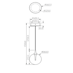 Hanglamp Gisela Ø16 cm amber