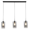 Hanglamp Guus rookglas 3-lichts - Zwart Guus Hanglamp Rookglas 3-lichts - Zwart #1