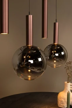 Hanglamp Jasmine balk 7-lichts koper