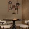 Hanglamp Jasmine rond 12-lichts koper