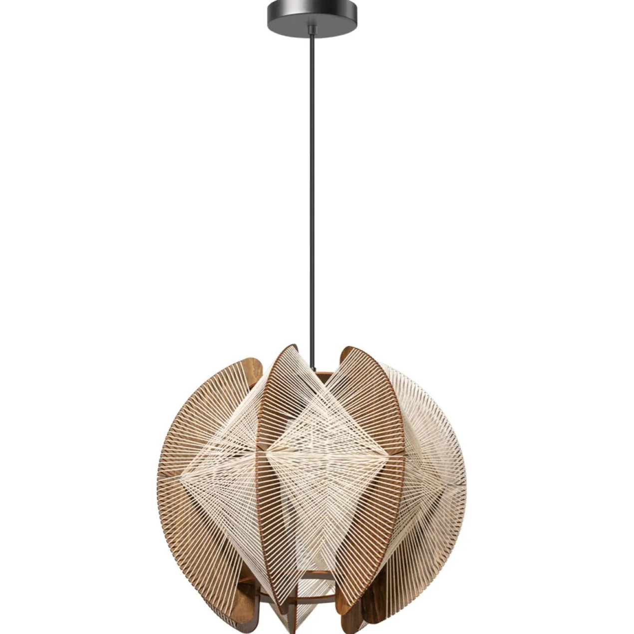 Hanglamp Jessica touw Ø40 cm walnoot