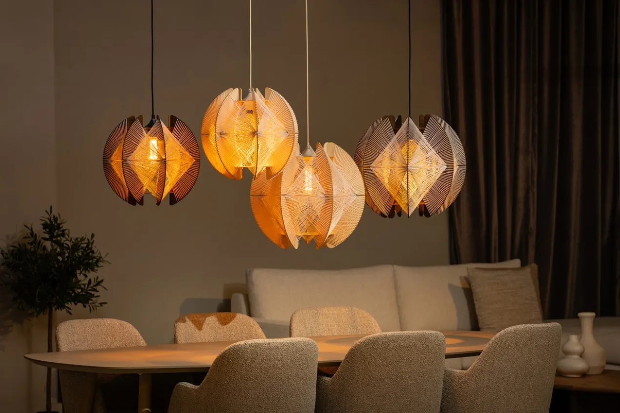 Hanglamp Jessica touw Ø40 cm walnoot