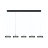 Hanglamp Karel 5-lichts balk zwart