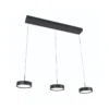 Hanglamp Karel 3-lichts balk zwart