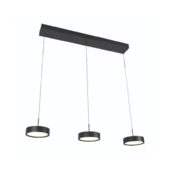 Hanglamp Karel 3-lichts balk zwart