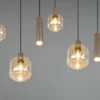 Hanglamp Lizie 8-lichts plaat brons