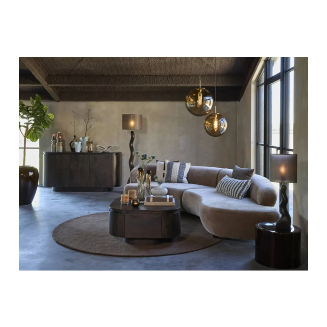 Hanglamp Magdala bruin Ø40 cm