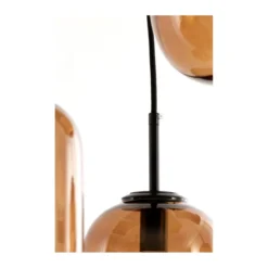 Hanglamp Mezza 10 bruin glas