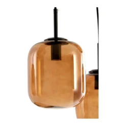 Hanglamp Mezza 10 bruin glas