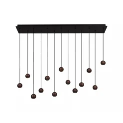 Hanglamp Montana balk cct 13-lichts koffie