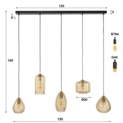 Hanglamp Nouveau Stripes 5