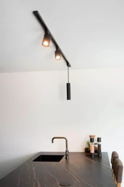 Hanglamp/Pendel Track Floris 1-fase railsysteem zwart