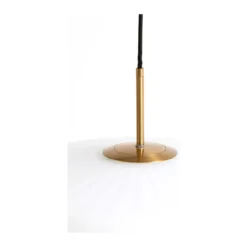 Hanglamp Pleat mat wit glas en goud ø40 cm