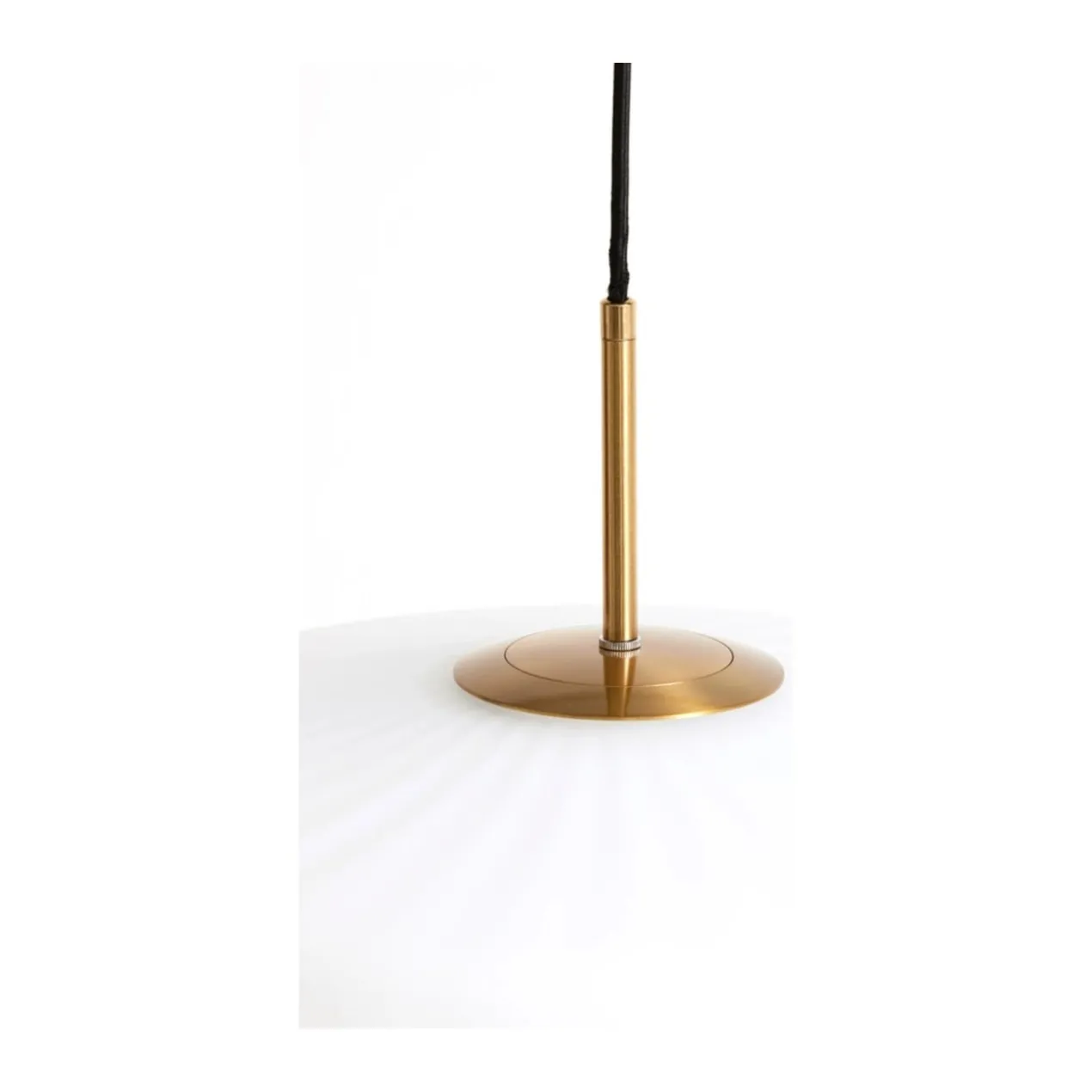 Hanglamp Pleat mat wit glas en goud ø40 cm