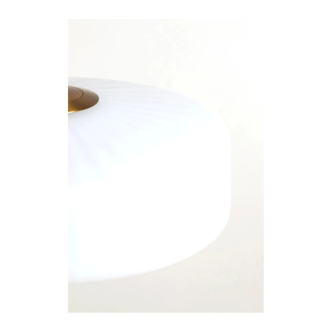 Hanglamp Pleat mat wit glas en goud ø40 cm