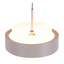 Hanglamp Puleggia balk 3-lichts creme