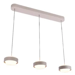 Hanglamp Puleggia balk 3-lichts creme