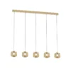 Hanglamp Rosa 5-lichts balk rosé-goud