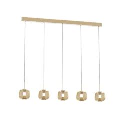 Hanglamp Rosa 5-lichts balk rosé-goud