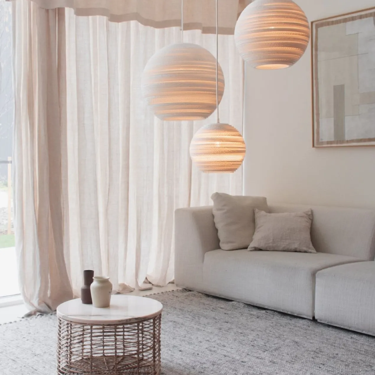Hanglamp Scraplight Moon10 blonde