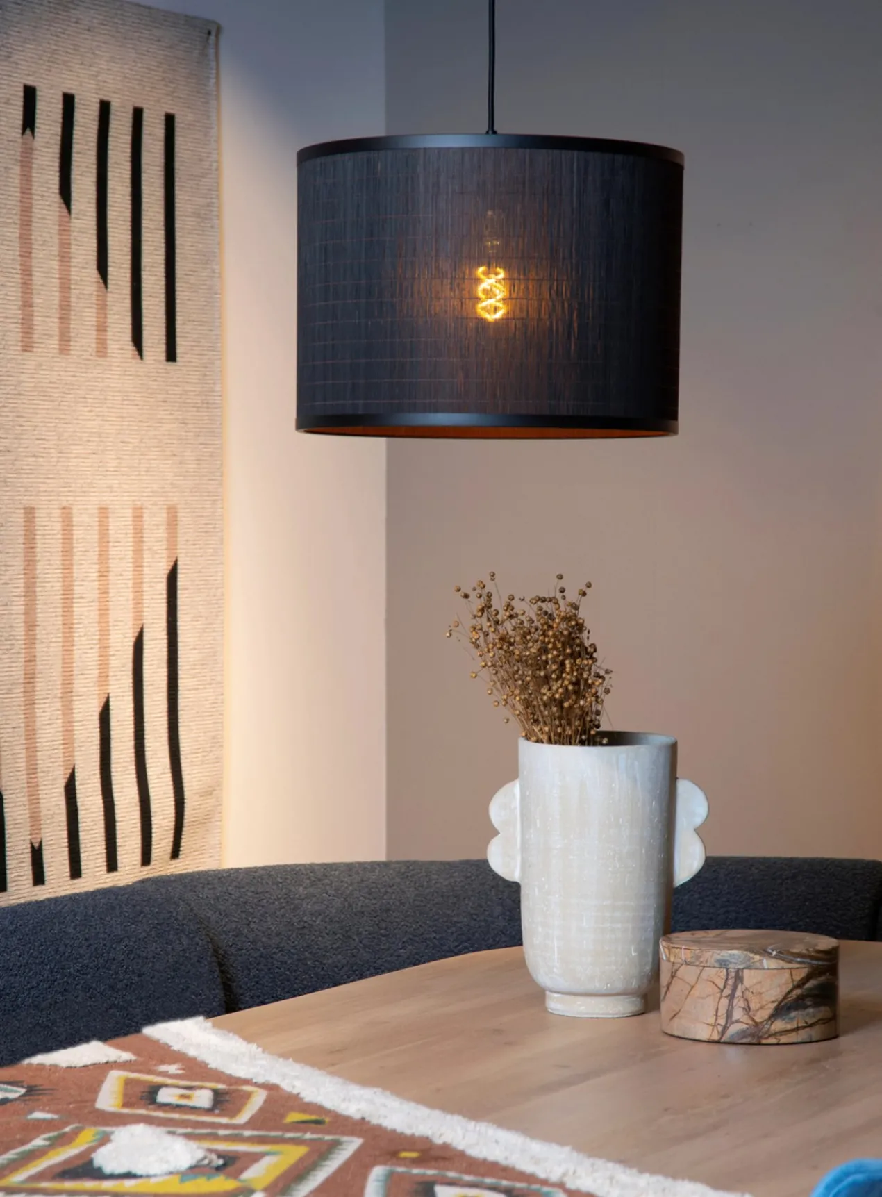 Hanglamp Tagalog Ø40 cm zwart bamboe