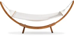 Hangmat Freeke beige met standaard
