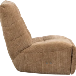Hein relaxfauteuil elektrisch geweven rib lichtbruin