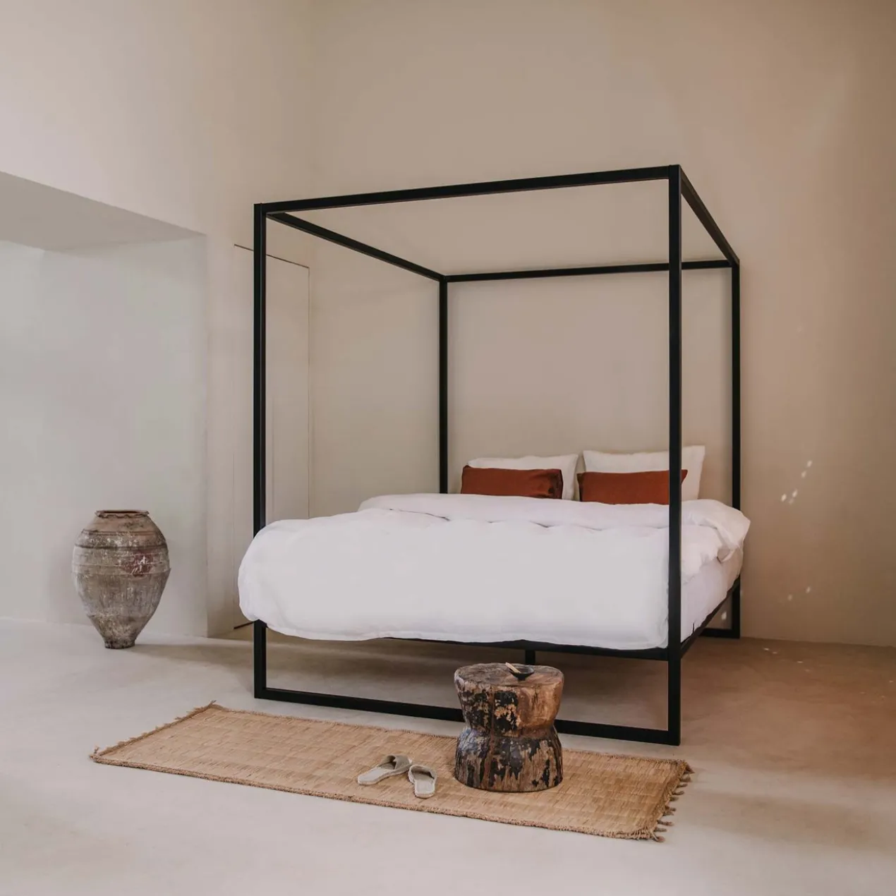 Hemelbed bedframe °02 | Zwart 160 x 210 cm