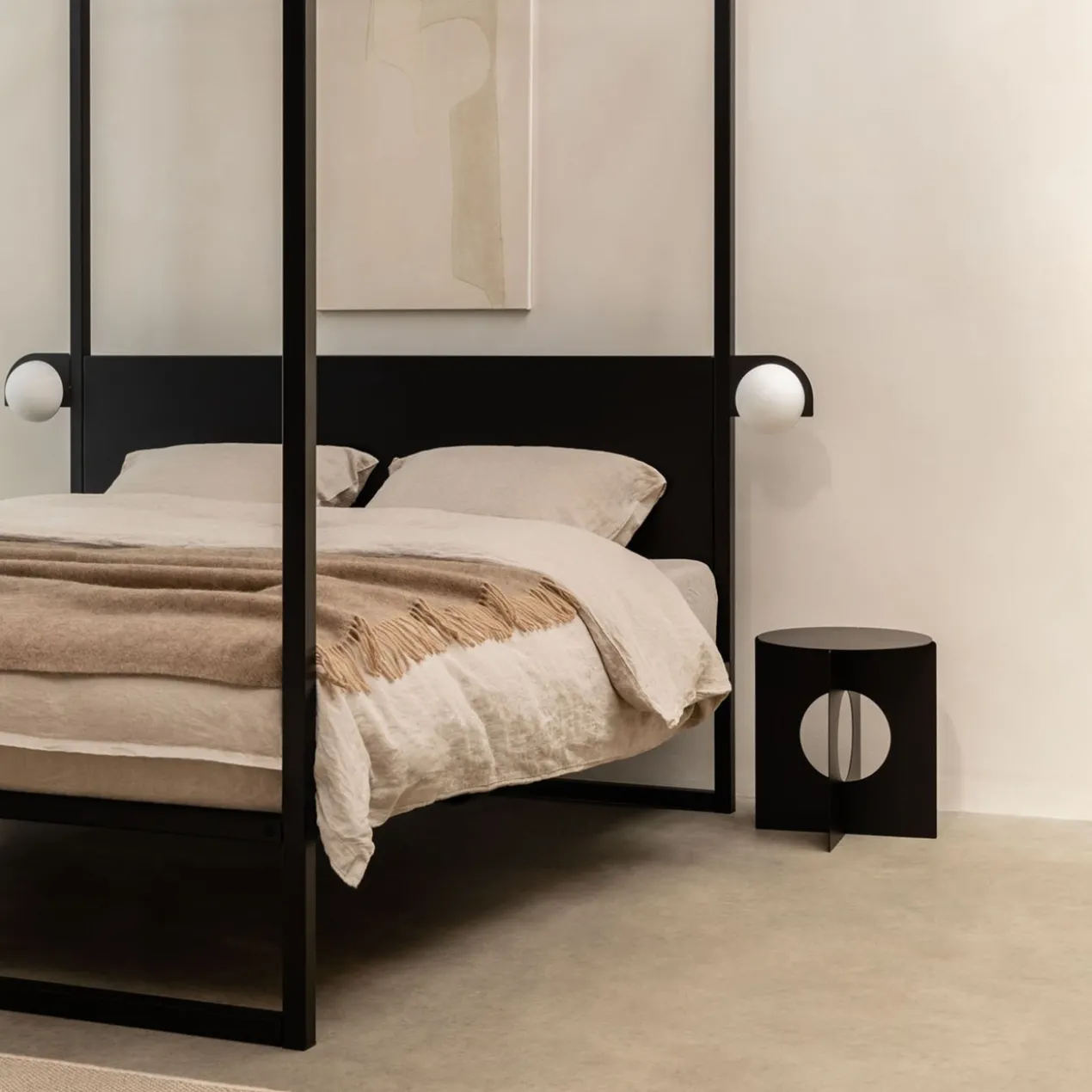 Hemelbed bedframe °02 | Zwart 180 x 200 cm