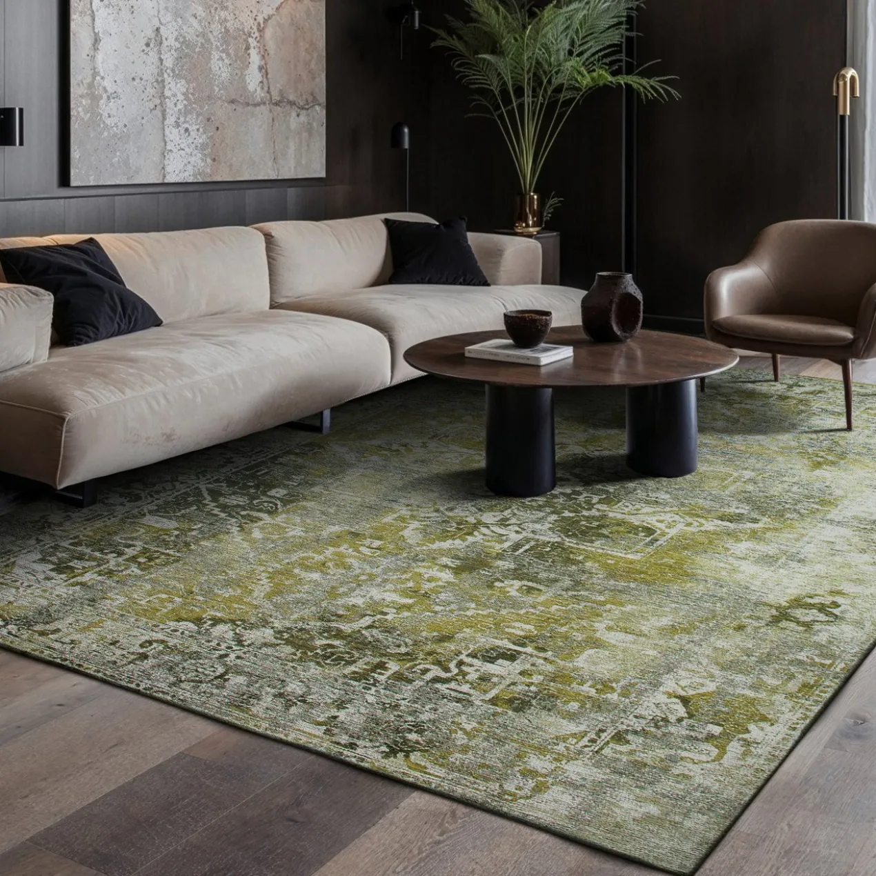 9444-HERIS-OLIVE-170x240cm
