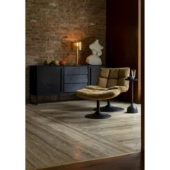 Hocker bar velvet golden brown