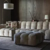 Hocker Hackman Velours Beige