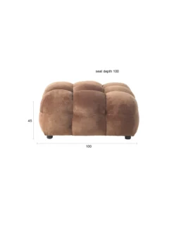 Hocker hackman velours cognac