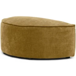 Hocker halfrond Segment be cotton mustard