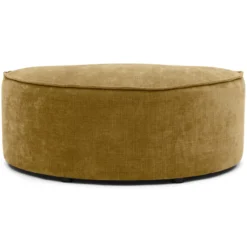 Hocker halfrond Segment be cotton mustard